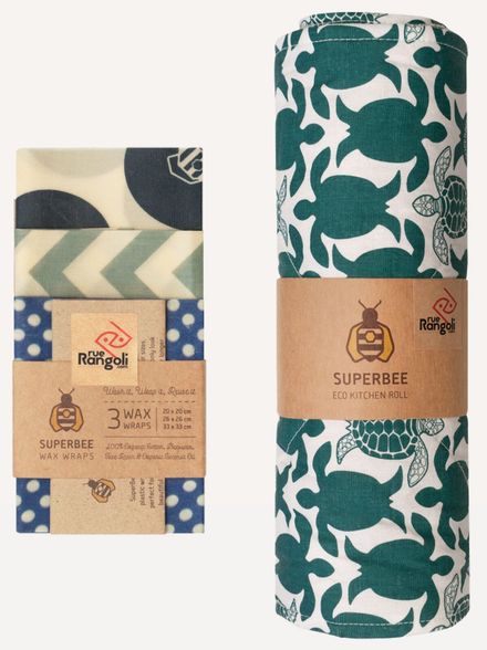 SuperBee wraps and box stamped with a customer's logo