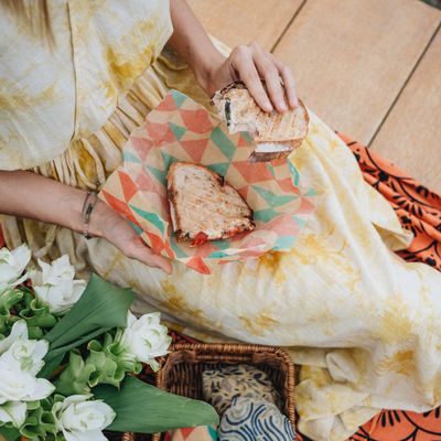 picnic packed in beeswax wraps