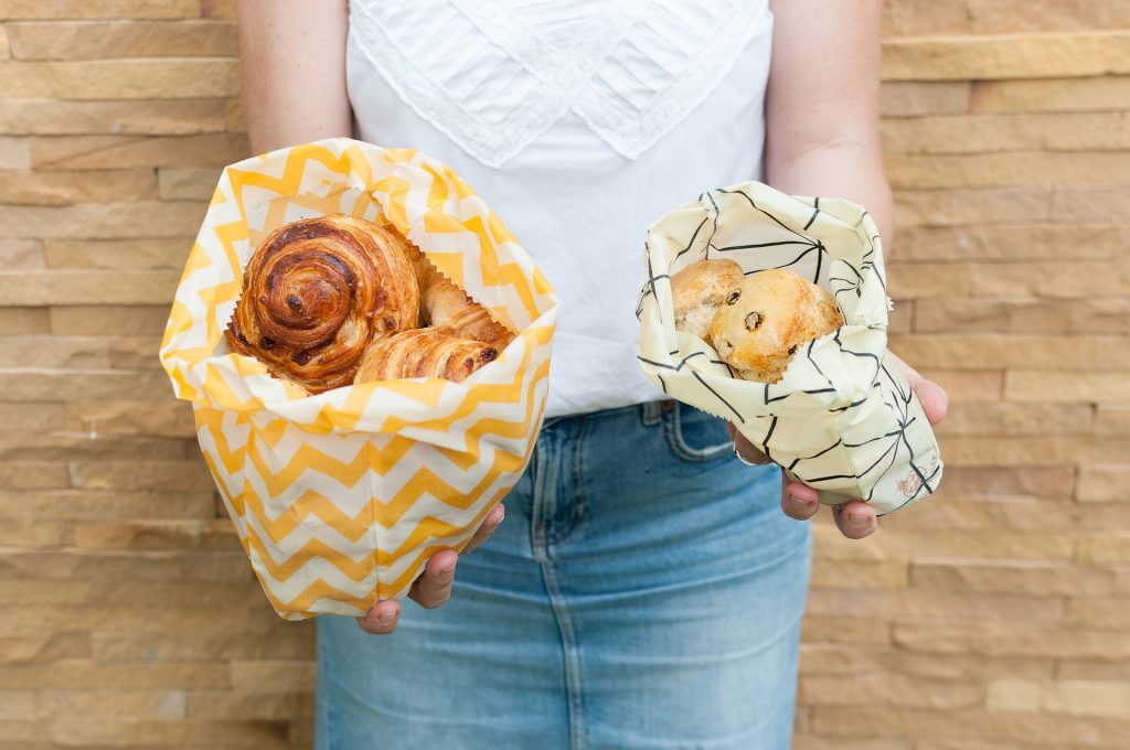 Beeswax Bags with Baked Goods