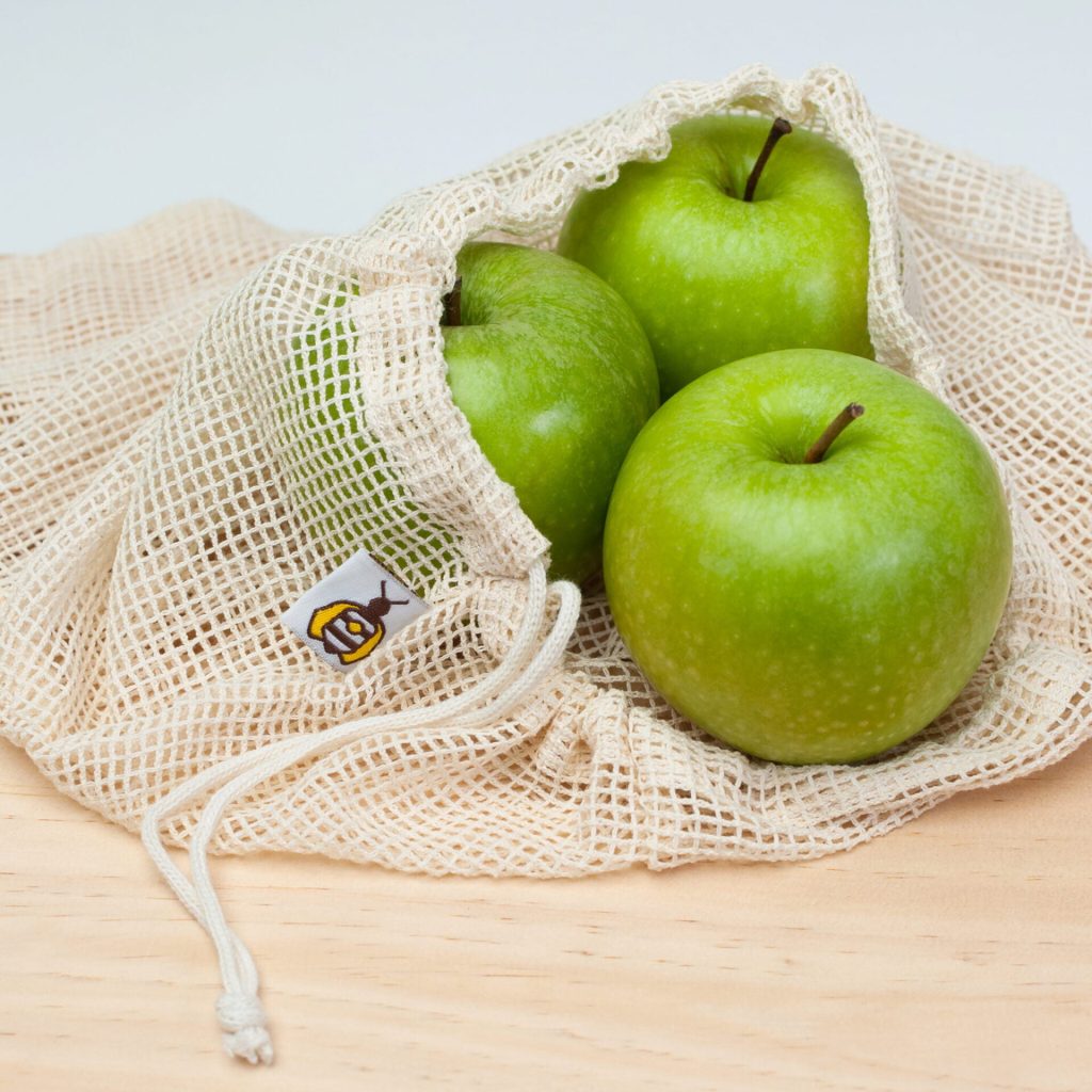 Mesh Bags with Apples