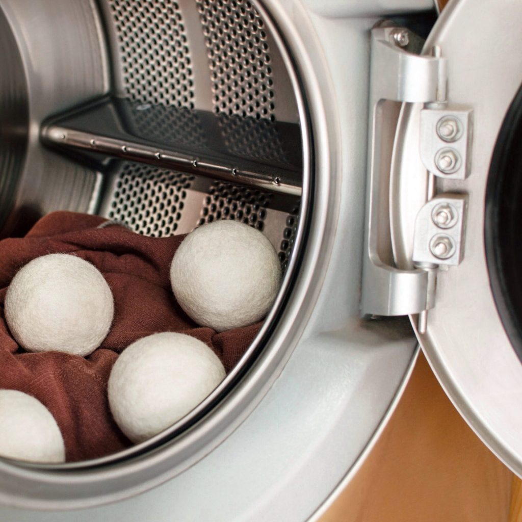 Wool Dryer Balls in machine