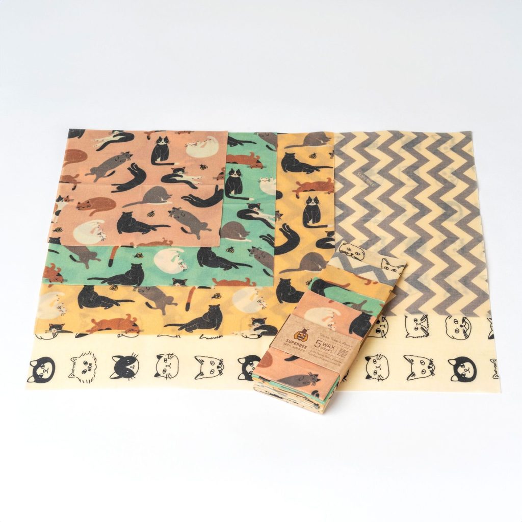 essentials beeswax wraps pack of 5 - Cats