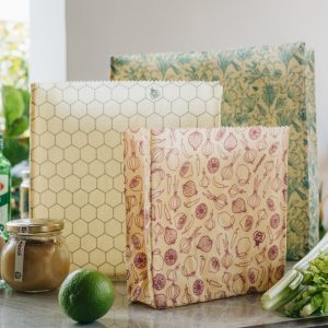 set of 3 waxed food bags